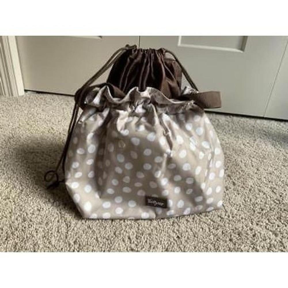 Thirty-one Lunch Bag Thermal Insulated Brown White Polka Dots 31 Thirty One